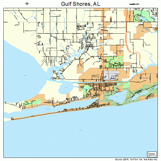 Gulf Shores, AL street map