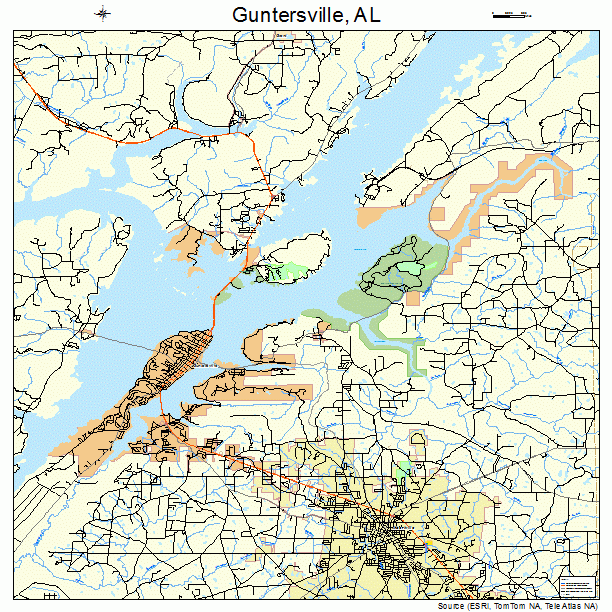 Guntersville, AL street map