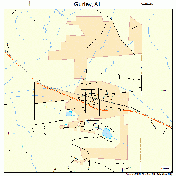 Gurley, AL street map