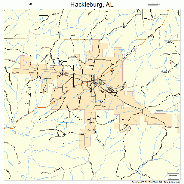 Hackleburg, AL street map