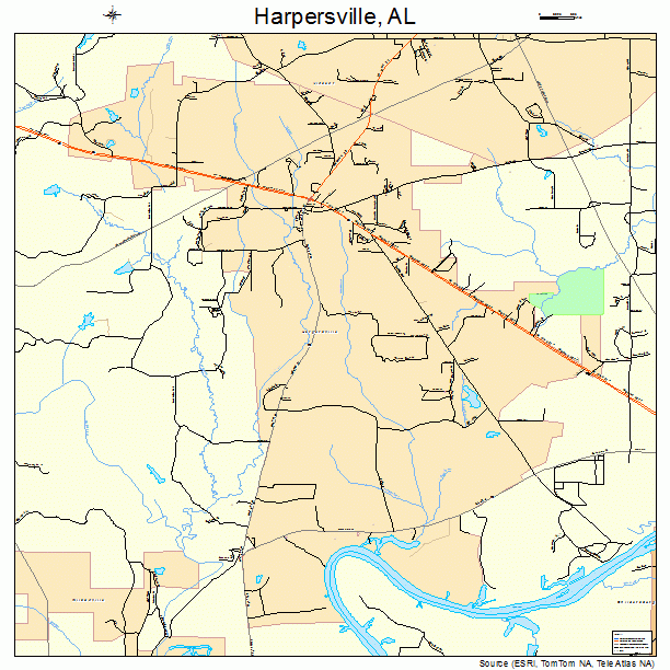 Harpersville, AL street map