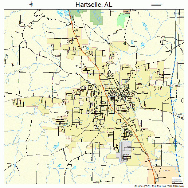 Hartselle, AL street map