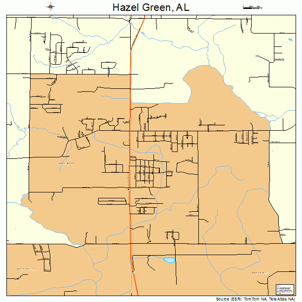 Hazel Green, AL street map