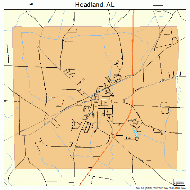 Headland, AL street map