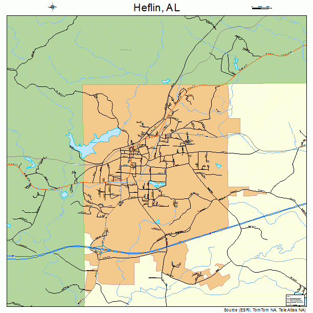 Heflin, AL street map