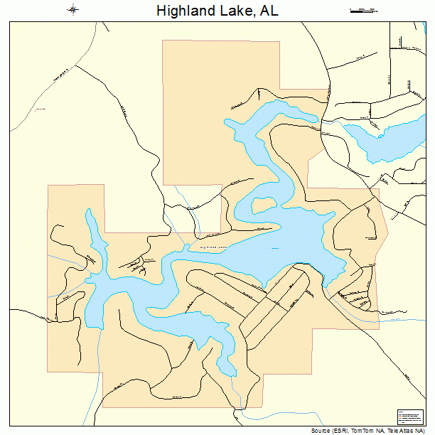 Highland Lake, AL street map