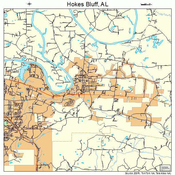 Hokes Bluff, AL street map