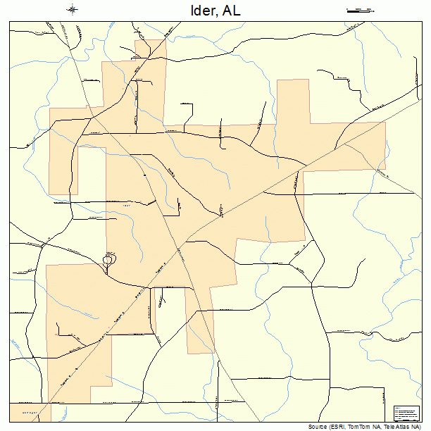 Ider, AL street map