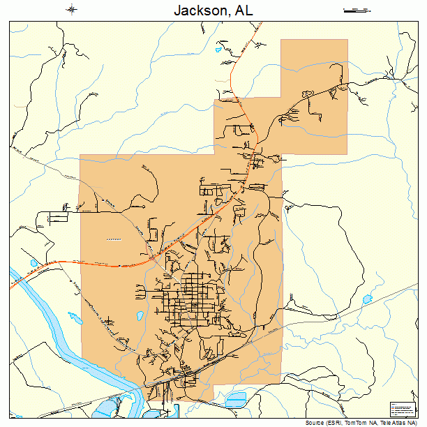 Jackson, AL street map
