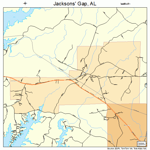 Jacksons' Gap, AL street map