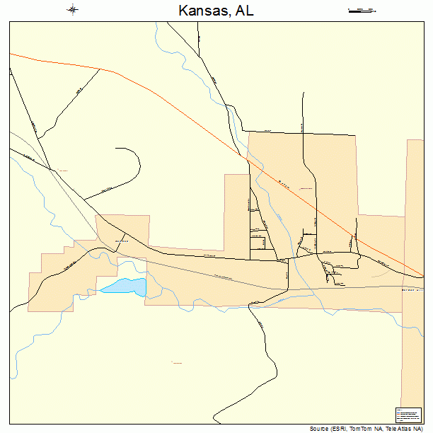 Kansas, AL street map