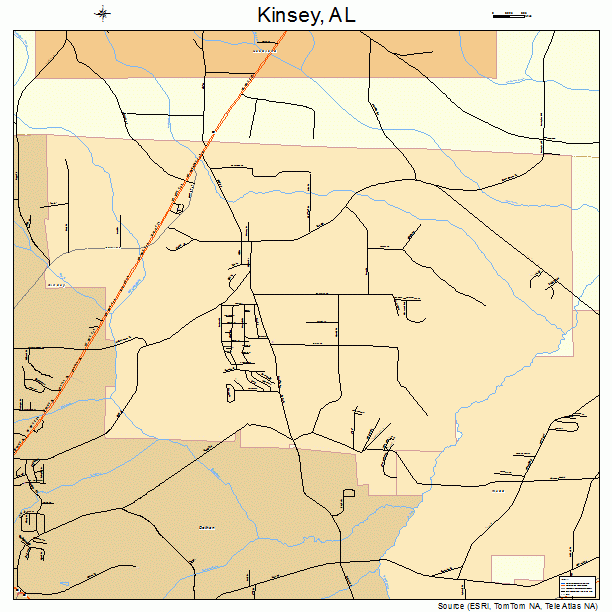 Kinsey, AL street map