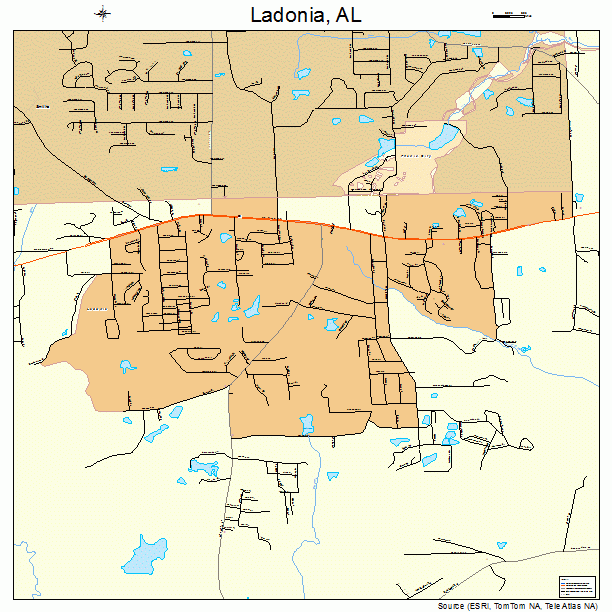 Ladonia, AL street map