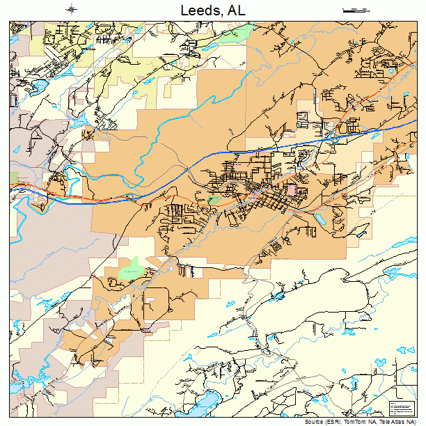 Leeds, AL street map