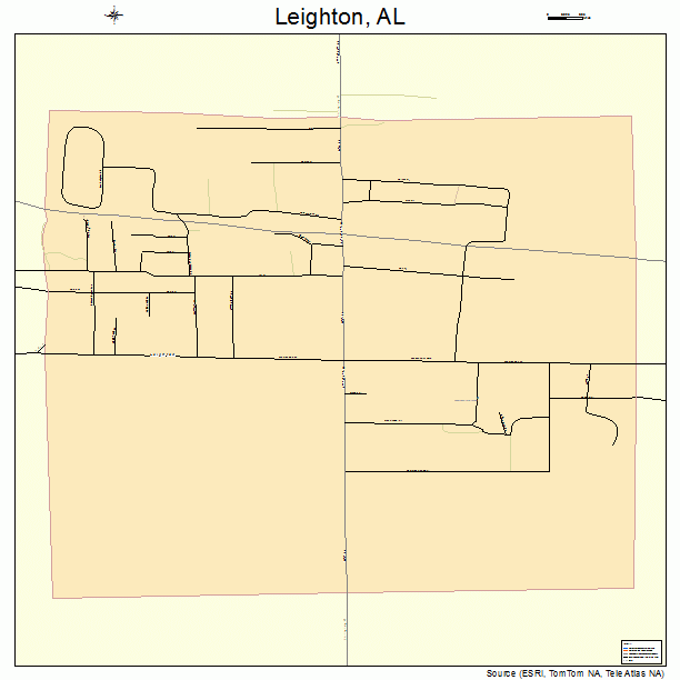 Leighton, AL street map