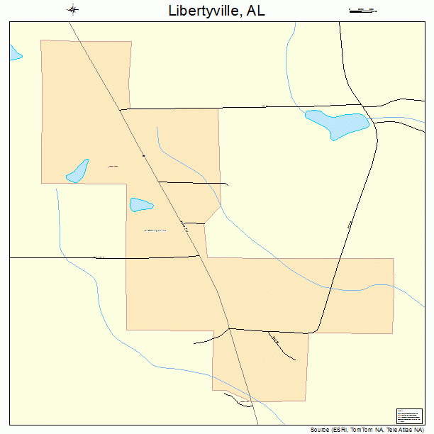 Libertyville, AL street map