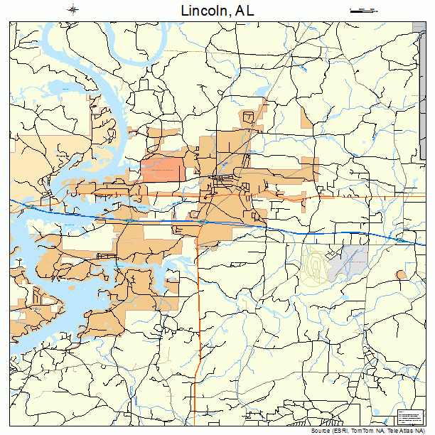 Lincoln, AL street map