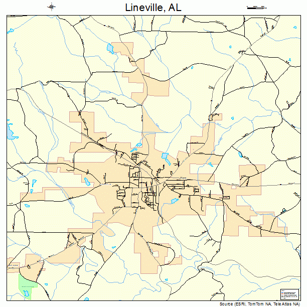Lineville, AL street map