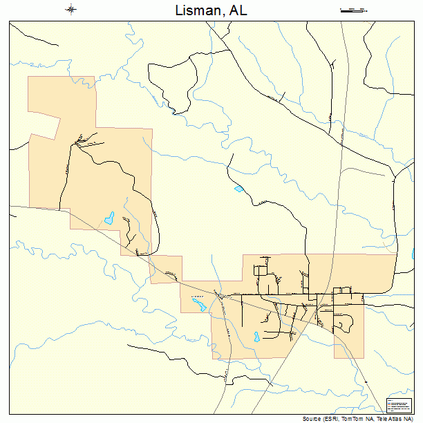 Lisman, AL street map