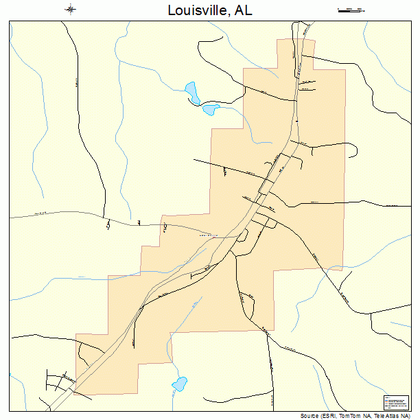 Louisville, AL street map