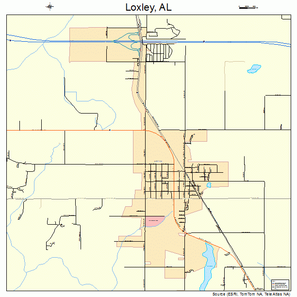 Loxley, AL street map