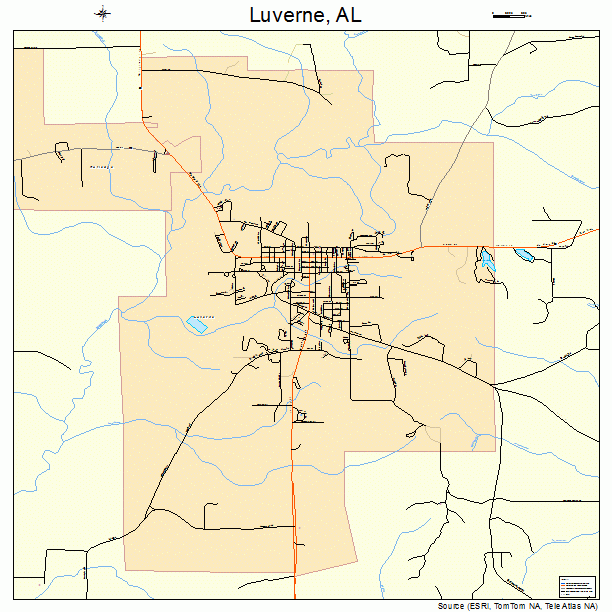 Luverne, AL street map