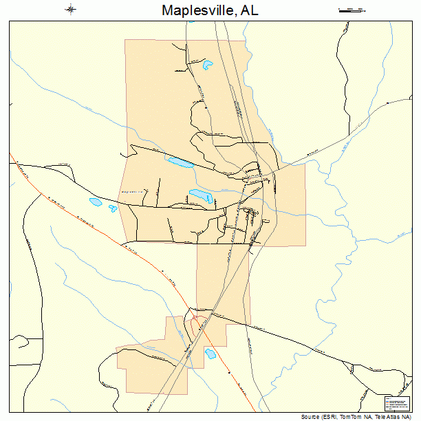 Maplesville, AL street map