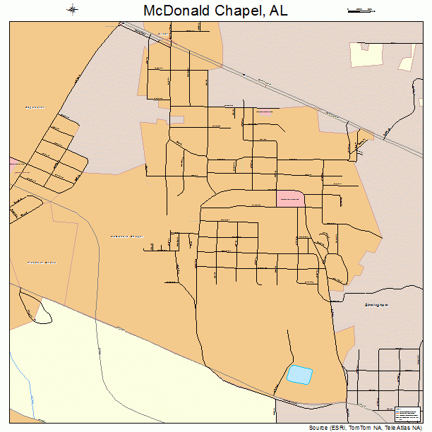 McDonald Chapel, AL street map