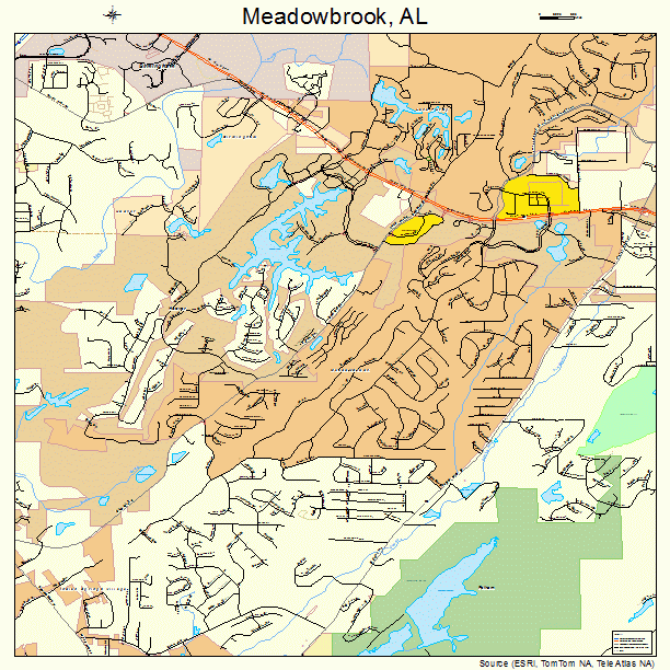 Meadowbrook, AL street map