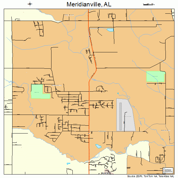 Meridianville, AL street map