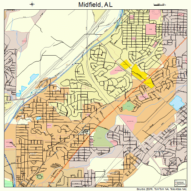 Midfield, AL street map