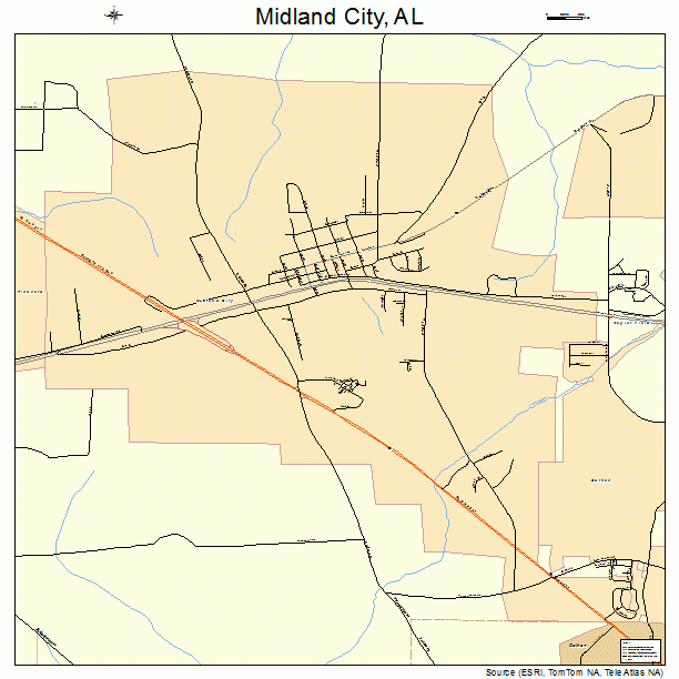 Midland City, AL street map