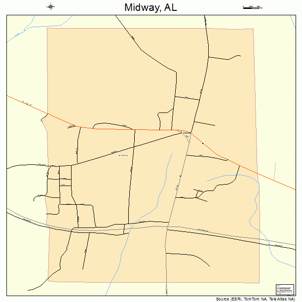 Midway, AL street map