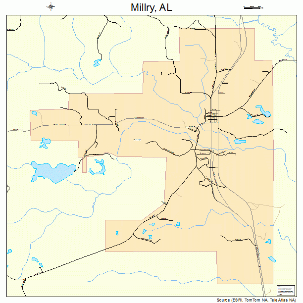 Millry, AL street map