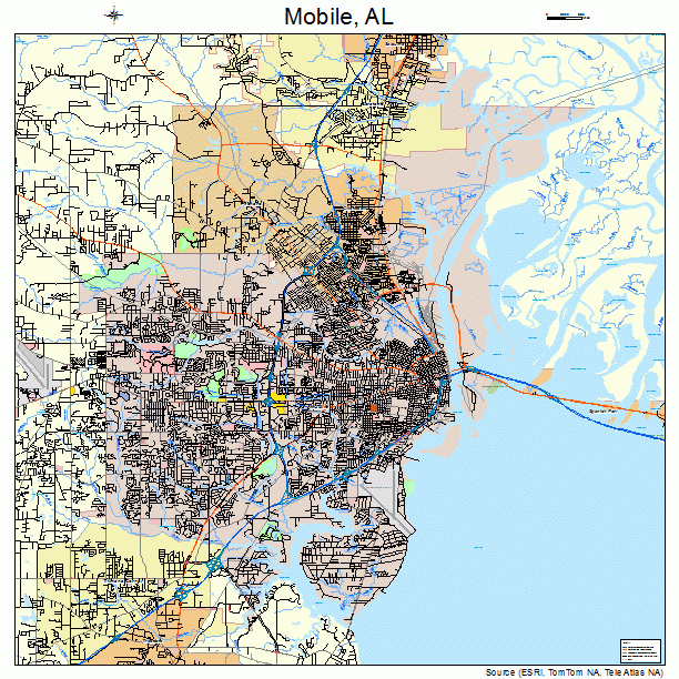 Mobile, AL street map