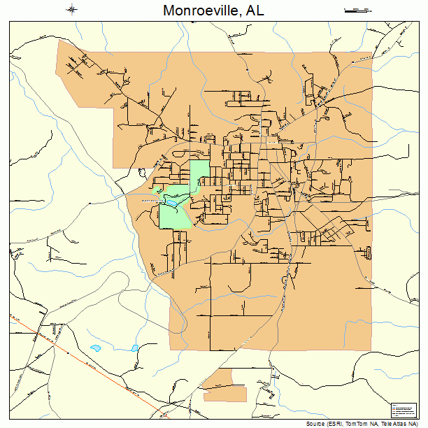 Monroeville, AL street map