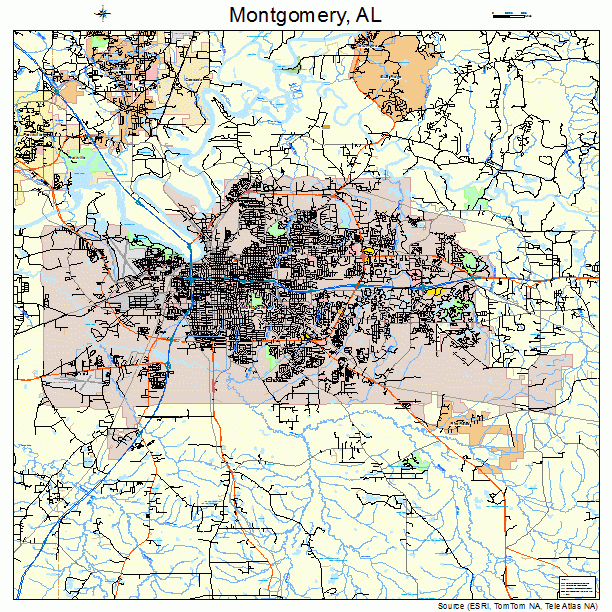 Montgomery, AL street map