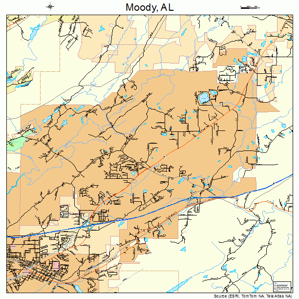 Moody, AL street map