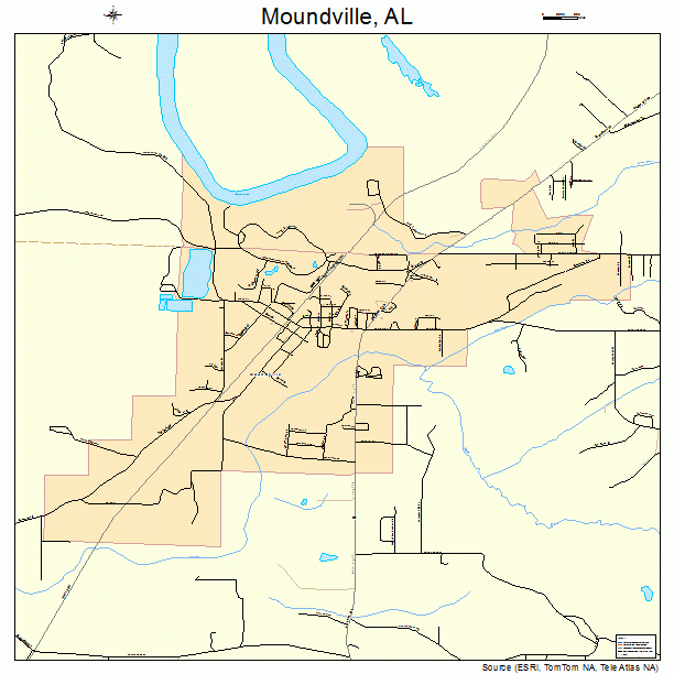 Moundville, AL street map