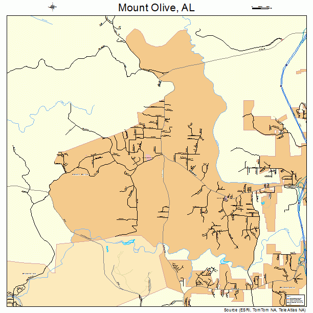 Mount Olive, AL street map