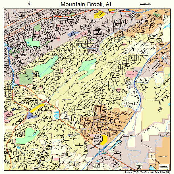 Mountain Brook, AL street map