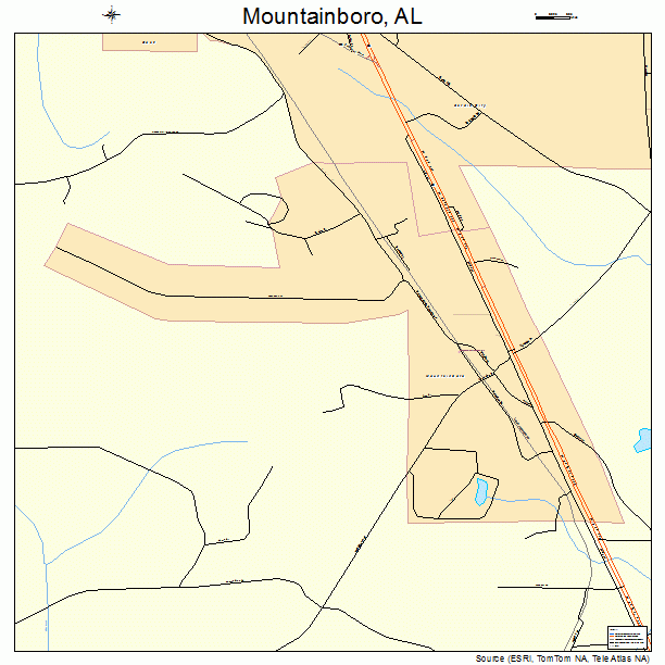 Mountainboro, AL street map