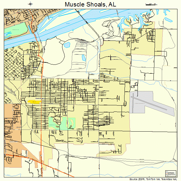 Muscle Shoals, AL street map