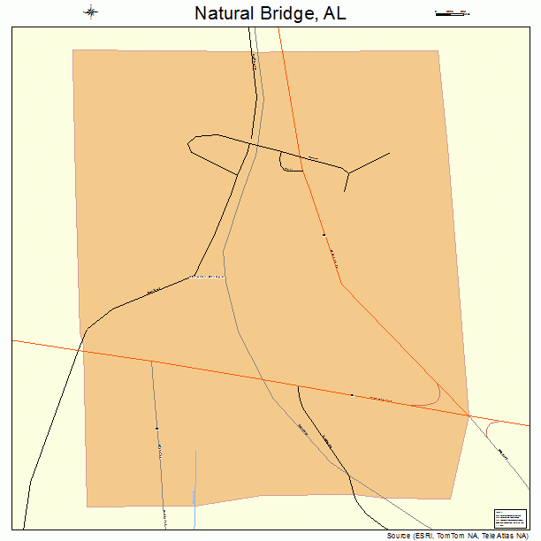 Natural Bridge, AL street map