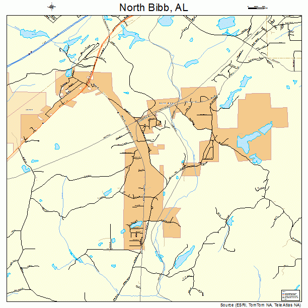 North Bibb, AL street map