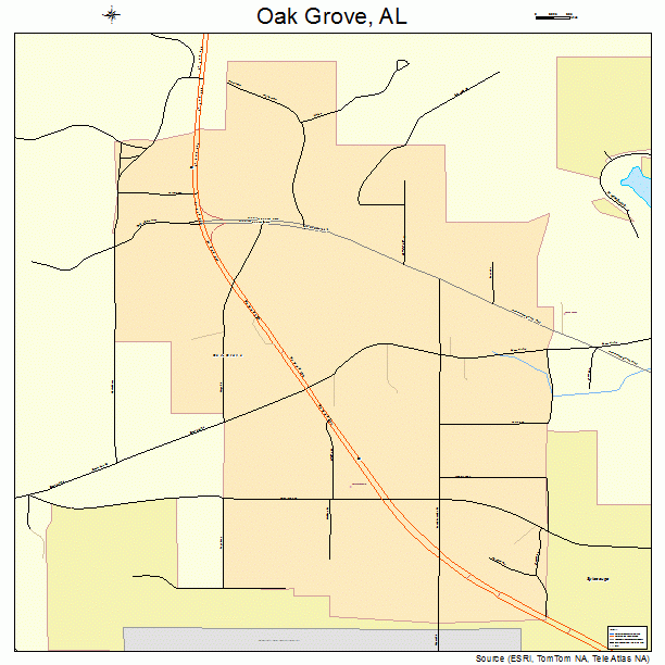 Oak Grove, AL street map