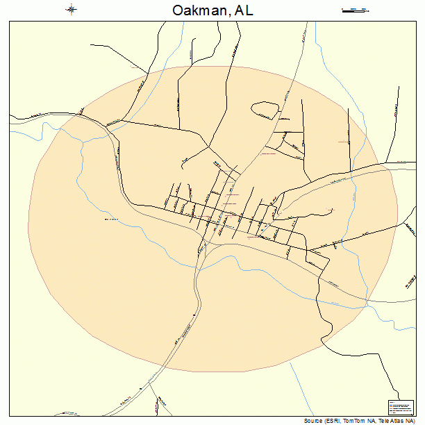 Oakman, AL street map