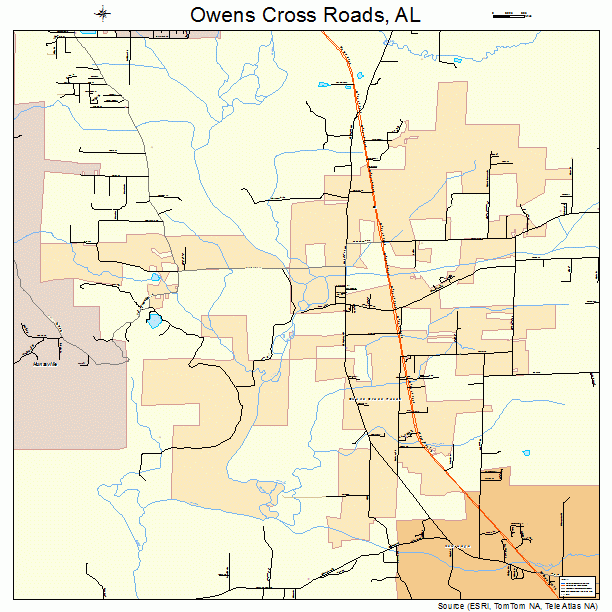 Owens Cross Roads, AL street map