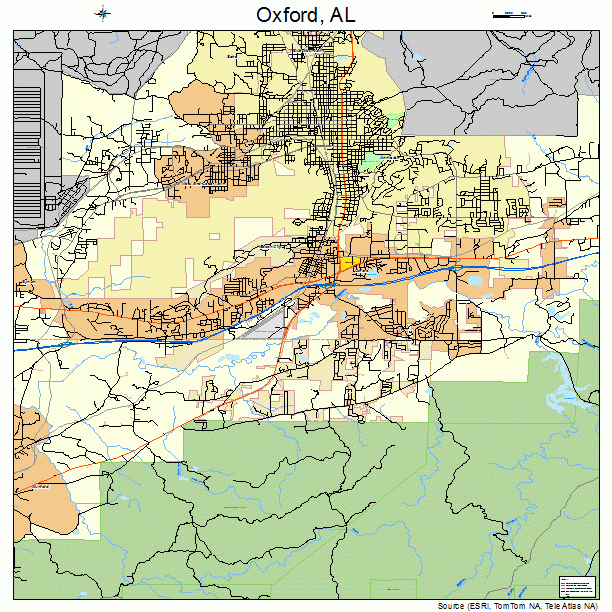 Oxford, AL street map