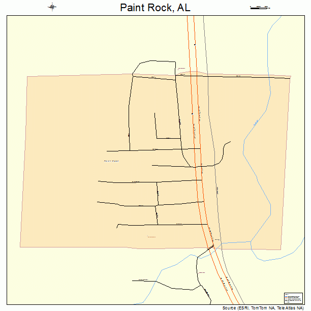 Paint Rock, AL street map